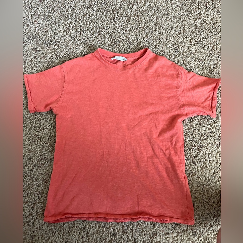 Zara size 8 oversized salmon T-shirt